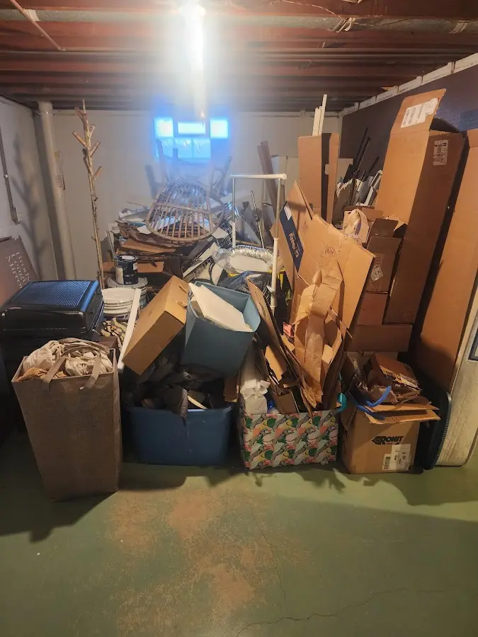 Roll-off dumpster container at job site for 20 Yard Dumpster Rental in North Strabane